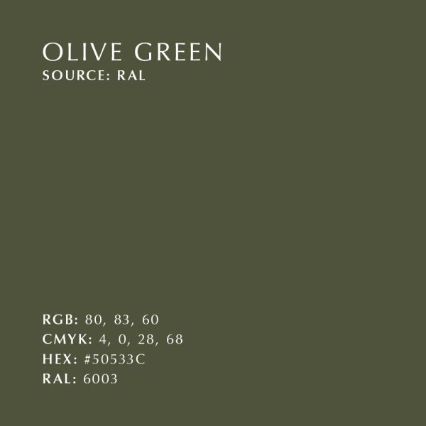 Colour swatch aluminium olive green kuva