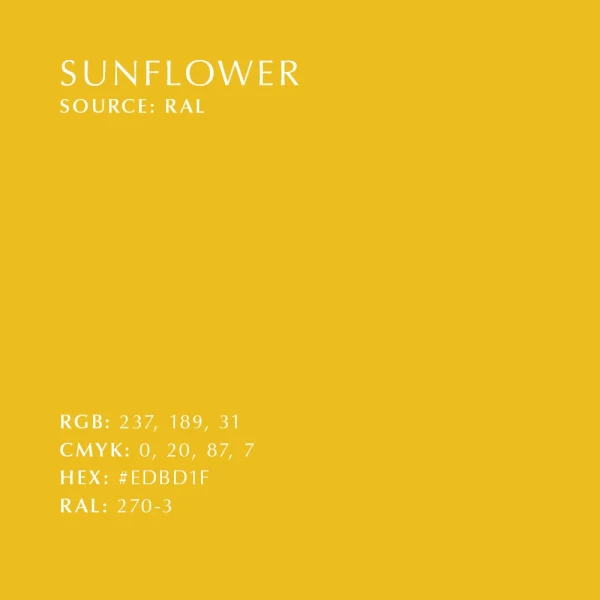 Colour swatch aluminium sunflower kuva