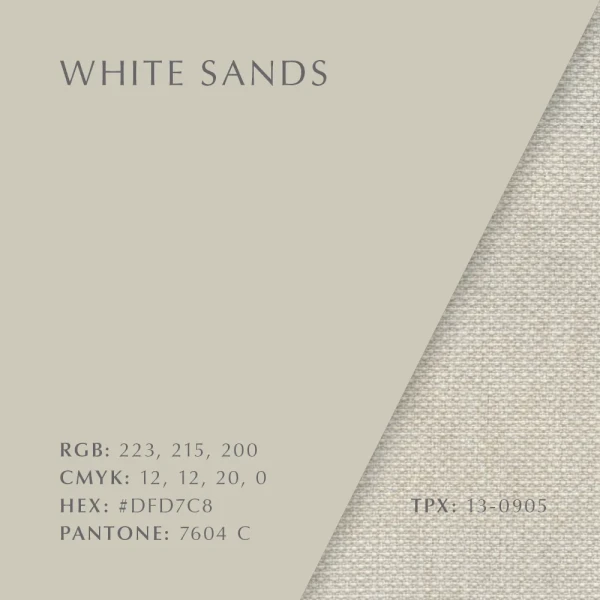 Colour swatch fabric white sands kuva