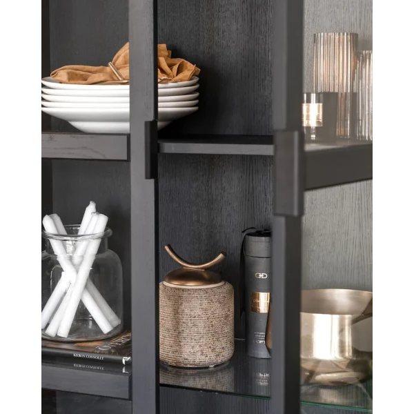 Everett svart vitrin detalj image