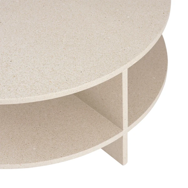 Halves coffee table light taupe terrazzo detail muuto kuva