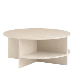 Muuto HALVES sohvapöytä Ø85 cm, vaalea taupe terrazzo kuva