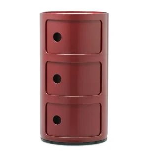 Kartell COMPONIBILI 3-fack förvaringsmöbel, burgundy image