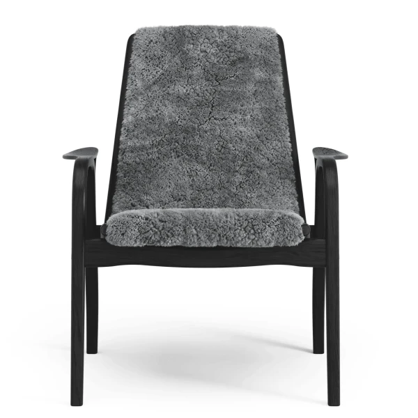 Laminett easy chair Black Oak Sheepskin Scandinavian grey Front image