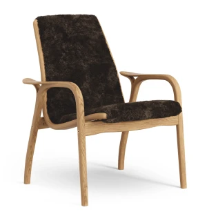 Swedese LAMINETT EASY CHAIR nojatuoli, lampaantalja Espresso/öljytty tammi kuva