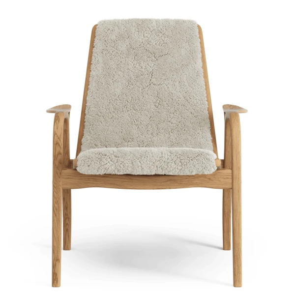 Laminett easy chair Oiled Oak Sheepskin Moonlight Front image