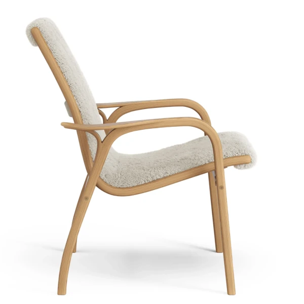 Laminett easy chair Oiled Oak Sheepskin Moonlight Side image