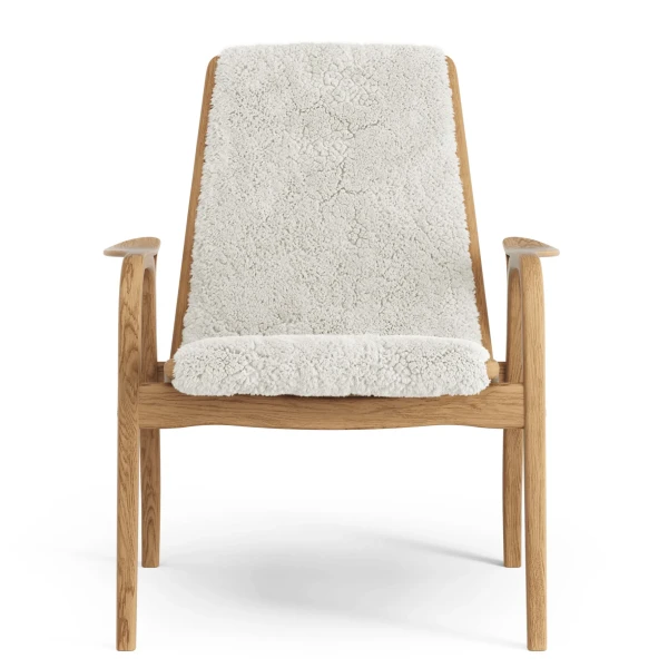 Laminett easy chair Oiled Oak Sheepskin Off white Front image