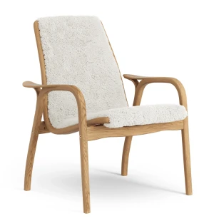 Swedese LAMINETT EASY CHAIR nojatuoli, lampaantalja off-white/öljytty tammi kuva