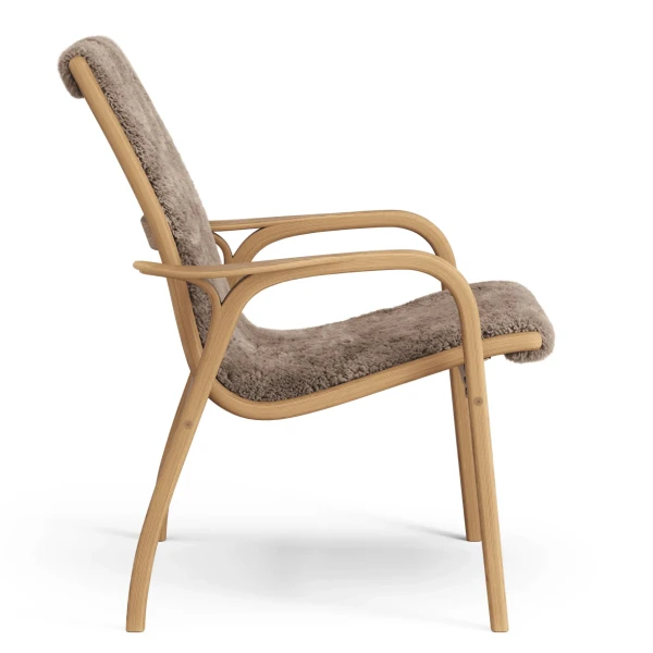 Laminett easy chair Oiled Oak Sheepskin Sahara Side image