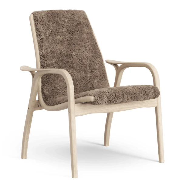 Laminett easy chair White Oak Sahara Sheepskin kuva