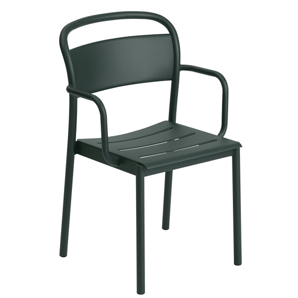 Linear steel armchair dark green Muuto image