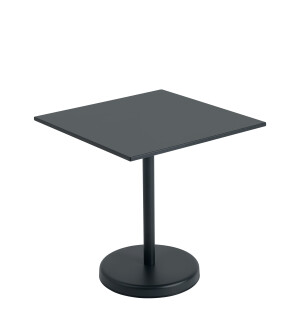 Muuto LINEAR STEEL cafébord 70x70 h73, antracit svart image