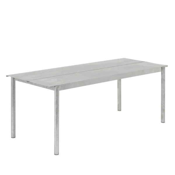 Linear steel table 200 warm galvanized steel muuto hi res 150 image