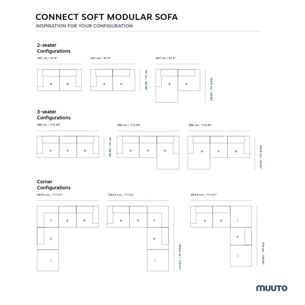 Muuto Connect Soft Modular Sofa Modules Configurations image