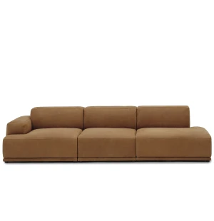 Muuto CONNECT SOFT moduulisohva 3-istuttava, Grace Leather Cognac kuva