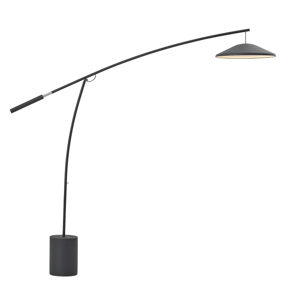 Muuto Contra floor lamp anthracite black concrete kuva