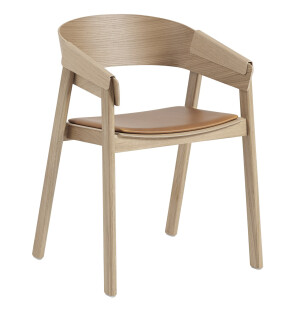 Muuto COVER karmstol, ek/läder image