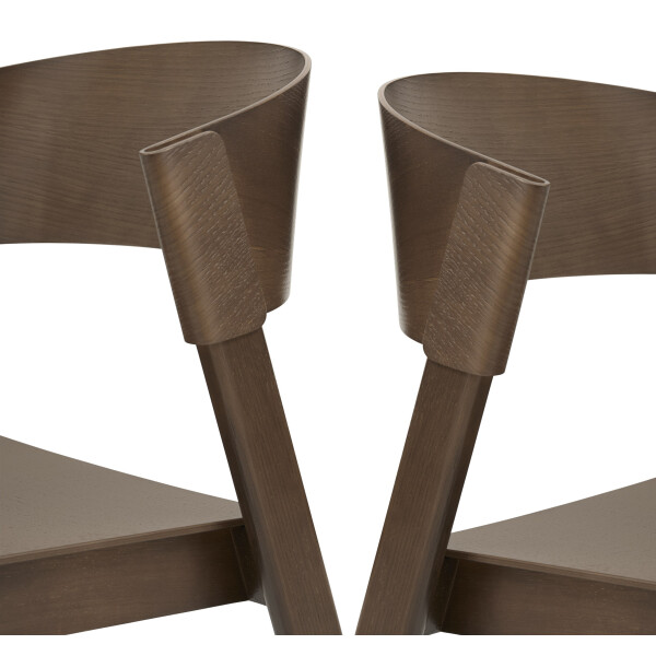 Muuto Cover side chair armchair stained dark brown detail image