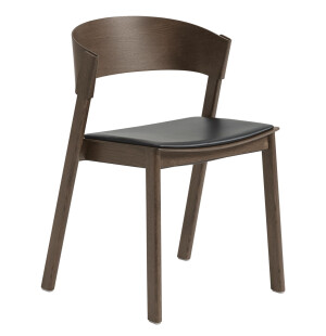 Muuto COVER stol, mörkbrun/läder image