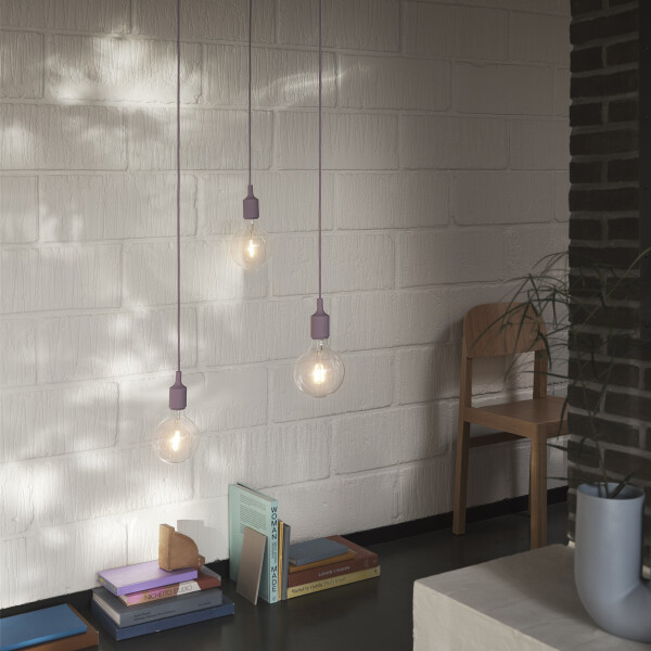 Muuto E27 dusty lilac LED lifestyle image