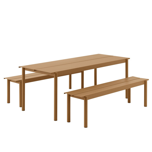 Muuto Linear steel 200x75 burnt orange set image