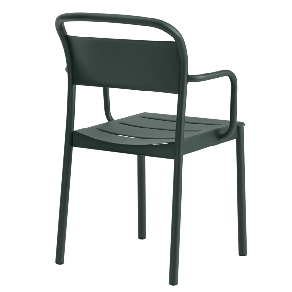 Muuto Linear steel armchair dark green back kuva