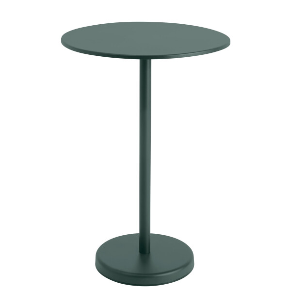 Muuto Linear steel cafe table round o 70 h 105 dark green kuva