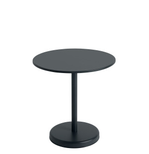 Muuto LINEAR STEEL cafébord Ø70 h73, antracit svart image