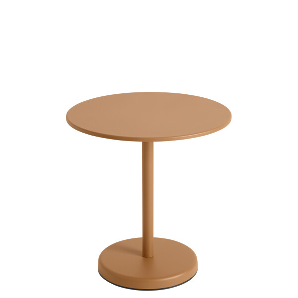 Muuto Linear steel cafe table round o 70 h 73 burnt orange image