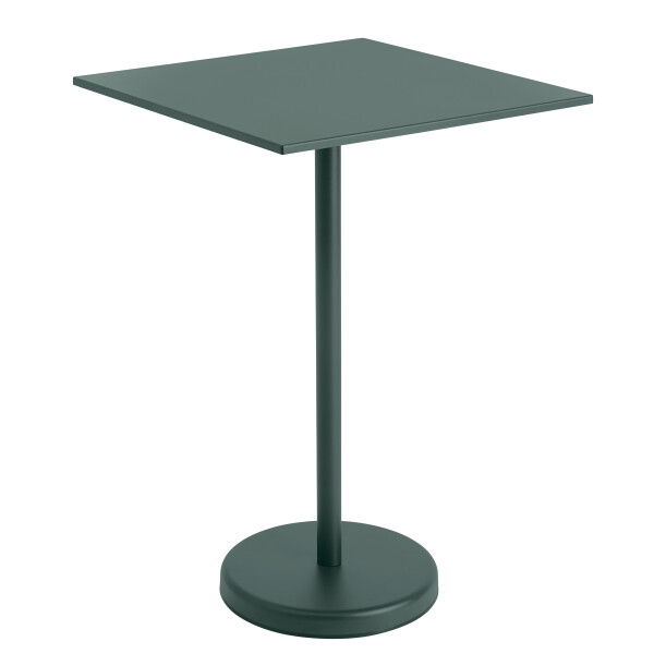 Muuto Linear steel cafe table square 70x70 h 105 dark green kuva