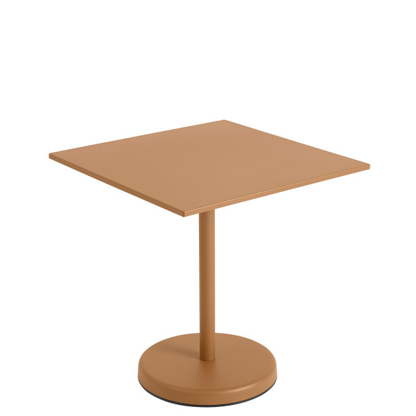 Muuto Linear steel cafe table square 70x70 h 73 burnt orange kuva