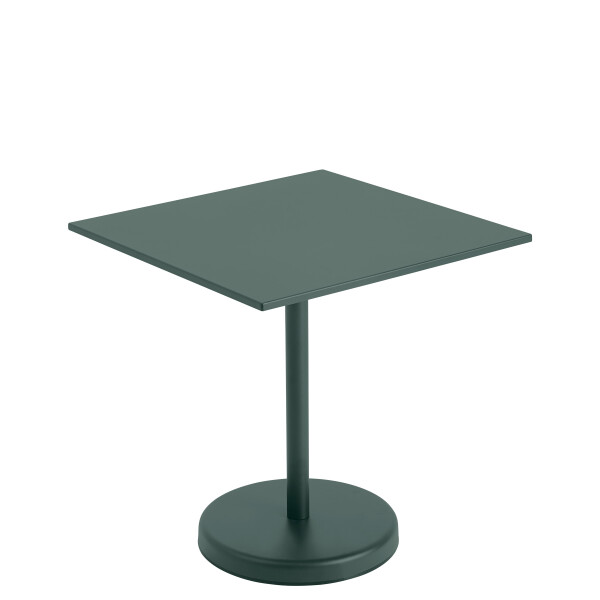 Muuto Linear steel cafe table square 70x70 h 73 dark green kuva