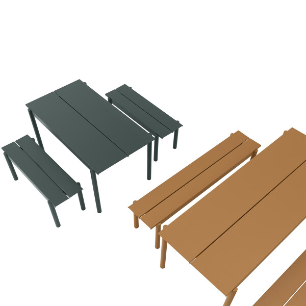 Muuto Linear steel group burnt orange green image
