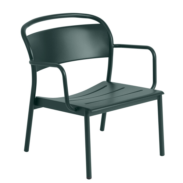 Muuto Linear steel lounge armchair dark green kuva