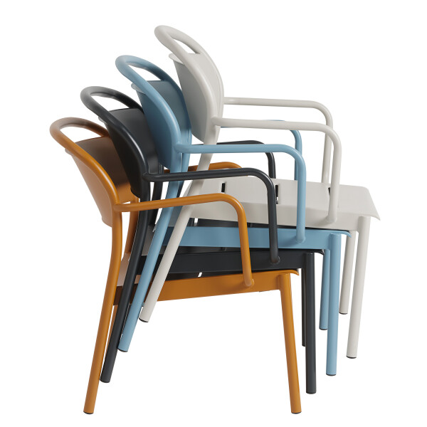 Muuto Linear steel lounge armchair stack kuva