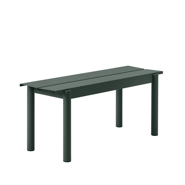 Muuto Linear steel outdoor bench 110 dark green kuva