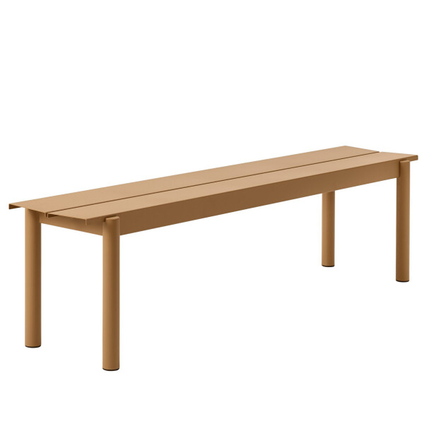 Muuto Linear steel outdoor bench 170 burnt orange kuva