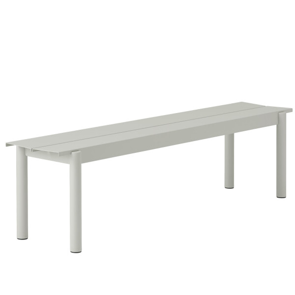 Muuto Linear steel outdoor bench 170 grey kuva