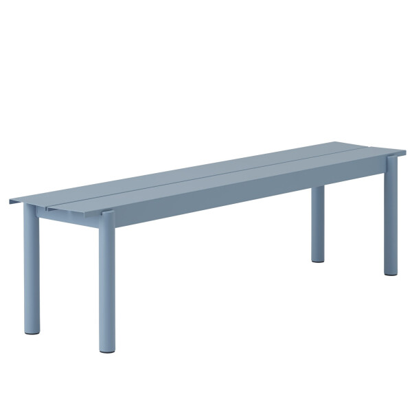 Muuto Linear steel outdoor bench 170 pale blue kuva