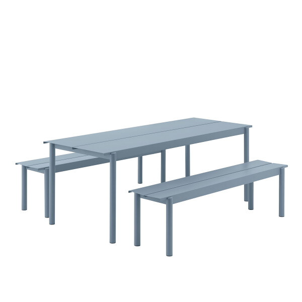 Muuto Linear steel outdoor set 200x75 pale blue image