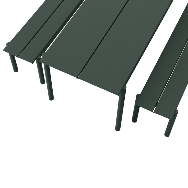 Muuto Linear steel outdoor table 200 bench dark green image