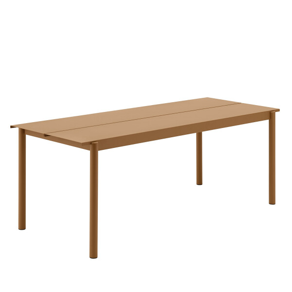 Muuto Linear steel outdoor table 200 burnt orange kuva