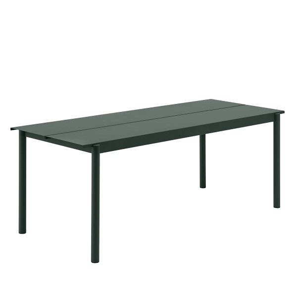 Muuto Linear steel outdoor table 200 dark green kuva