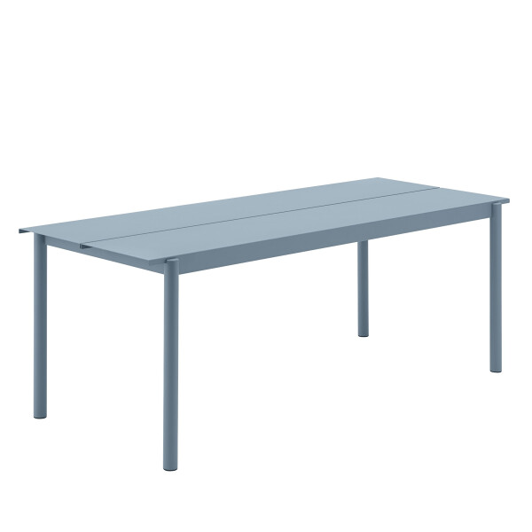 Muuto Linear steel outdoor table 200 pale blue kuva
