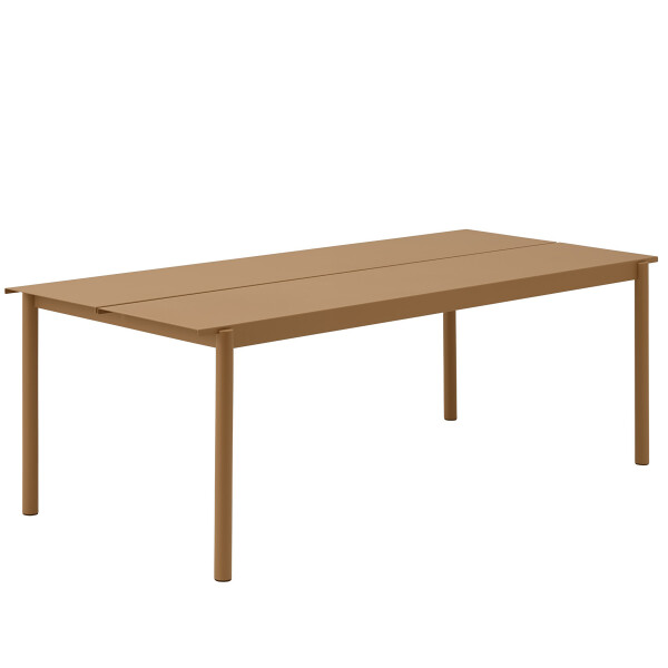 Muuto Linear steel outdoor table 220 burnt orange kuva