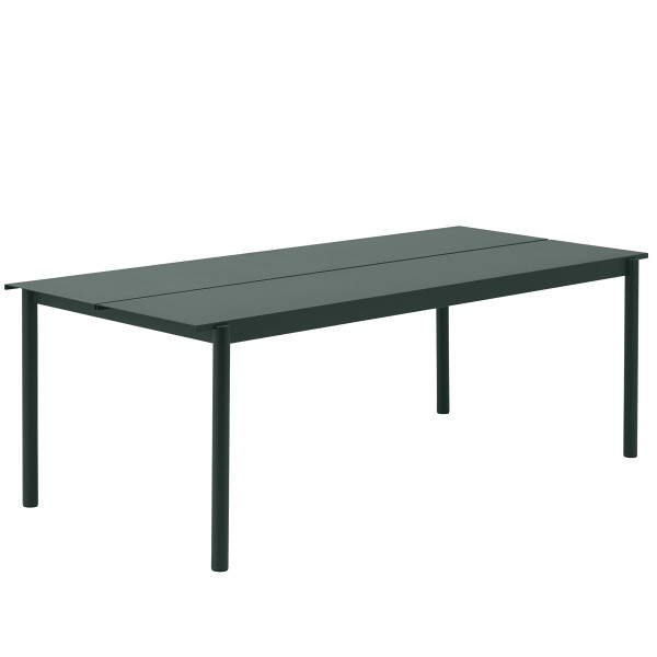Muuto Linear steel outdoor table 220 dark green kuva