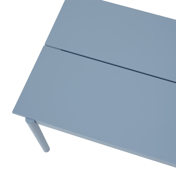 Muuto Linear steel outdoor table 220 pale blue detail image