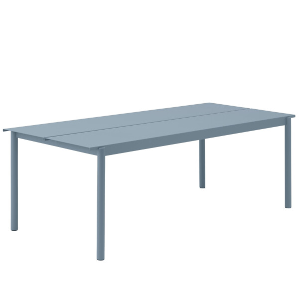 Muuto Linear steel outdoor table 220 pale blue kuva