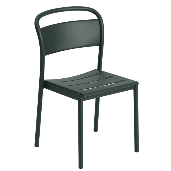 Muuto Linear steel side chair dark green image